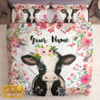 Love Cow Personalization Name Bedding Set