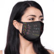 Math Fabric Face Mask With Filters personalize your name