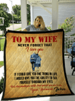 LOVE HUSBAND AND WIFE PERSONALIZE CUSTOM NAME QUILT