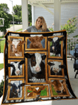LOVE COWS PERSONALIZE CUSTOM NAME QUILT