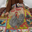 LOVE CHICKEN PERSONALIZE CUSTOM NAME QUILT
