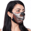 Sugar Skull Day of the Dead Fabric Face Mask With Filters 10