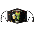 Beer Frog Fabric Face Mask With Filters Personalize Name