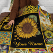 Hippie Sunflower Quilt Custom Personalize Name