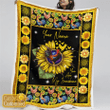 Rooster Sunflower Sunflower Sherpa Blanket Custom Personalize Your Name