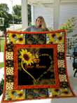Butterfly Sunflower Quilt Custom Personalize Your Name