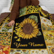 Bee Sunflower Quilt Custom Personalize Name