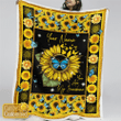 ButterflySunflower Sherpa Blanket Custom Personalize Your Name