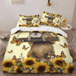 Sloth Sunflower Bedding Set - Sloth Duvet Cover & Pillow Case