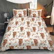 Highland Cow Bedding Set - Cow Flower Bedding Set