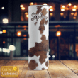 Cow Personalized Name Skinny Tumbler
