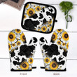 Cow And Sunflower Pattern Oven Mitts