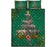 Elephant Christmas Style Quilt Bed Set