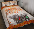 Elephant Autumn Style Quilt Bed Set