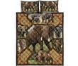Elephant Pattern Style Quilt Bed Set