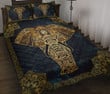 Elephant Mandala Gold Art Style Quilt Bed Set
