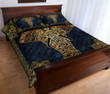 Elephant Mandala Gold Art Style Quilt Bed Set