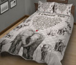 Elephant Heart I Choose You Quotes Drawn Quilt Bed Set