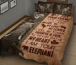 Elephant Quote Style Quilt Bed Set