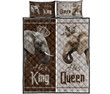 Elephant King Queen Style Quilt Bed Set