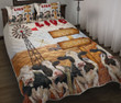 Cow Like Someone Quotes Cow Farm Art Style Quilt Bed Set