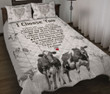 Cow Heart I Choose You Quotes Drawn Style Quilt Bed Set