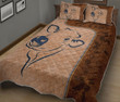 Cows Leather Style Quilt Bed Set