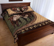 Cow Farm Leather Heart Style Quilt Bed Set