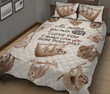 Sloth Quote Style Quilt Bed Set
