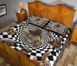 Sloth Optical Illusion Style Quilt Bed