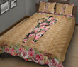 Sloth Flower Wood Style Quilt Bed Set