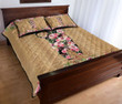 Sloth Flower Wood Style Quilt Bed Set