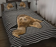 Sloth Streaky Style Quilt Bed Set