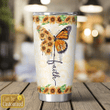 Personalized Butterfly Faith Sunflower Stainless Steel Tumbler