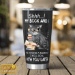 Personalized Book Cat Moment Stainless Steel Tumbler