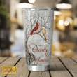 Snow Cardinal To My Husband In Heaven Personalized Stainless Steel Tumbler