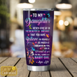 To My Daughter Butterfly Personalized Stainless Steel Tumbler