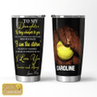 To My Daughter Softball Stainless Steel Tumbler