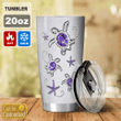 Sea Turtle Jewelry Style Purple Personalized Stainless Steel Tumbler