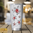 Sea Turtle Jewelry Style Red Personalized Stainless Steel Tumbler