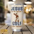 Jesus Golf Personalized Stainless Steel Tumbler