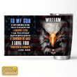 Eagle To My Son Personalized Stainless Steel Tumbler