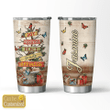 Christmas Tree Butterfly Personalized Stainless Steel Tumbler