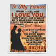 To My Fiancee I Love You Best Quilt - Sherpa Blanket