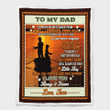 To My Dad From Daughter Blanket I Love You Always And Forever Go Fishing Quilt - Sherpa Blanket