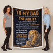 Lion To My Dad Quilt - Sherpa Blanket