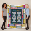 Elephant Hippie It's Ok To Be A Little Different Quilt - Sherpa Blanket