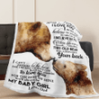 Bear Family To My Daughter Love Dad Quilt - Sherpa Blanket