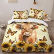 Highland Cow Sunflower Bedding Set