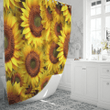 Sunflower Shower Curtain - Beautiful Shower Curtains Sunflower Lovers